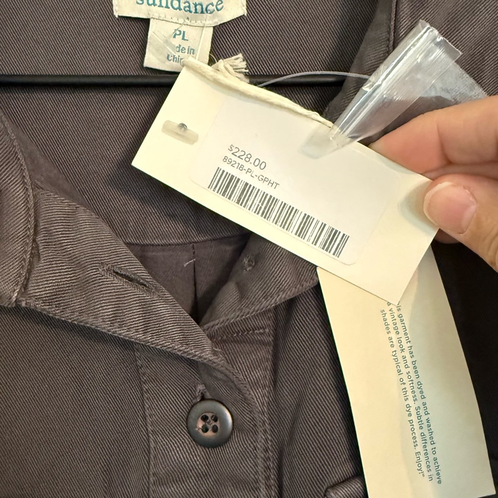 NWT Sundance All Roads Gray Graphite Jumpsuit Size L Petite Women - Picture 6 of 14